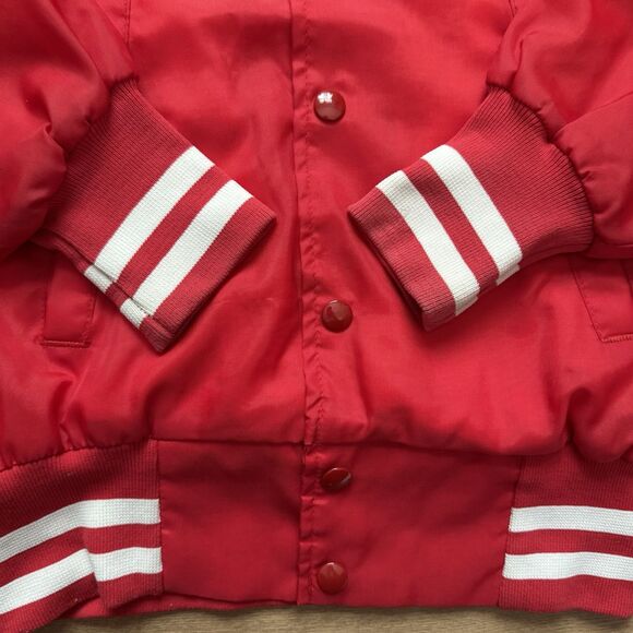 Vintage 80s AP Mufflers Pipes Nylon Bomber Jacket Size S Made In USA - Picture 4 of 8